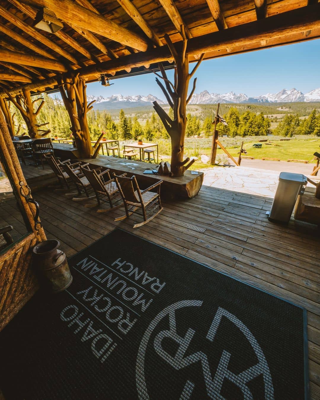 Idaho Rocky Mountain Ranch front porch